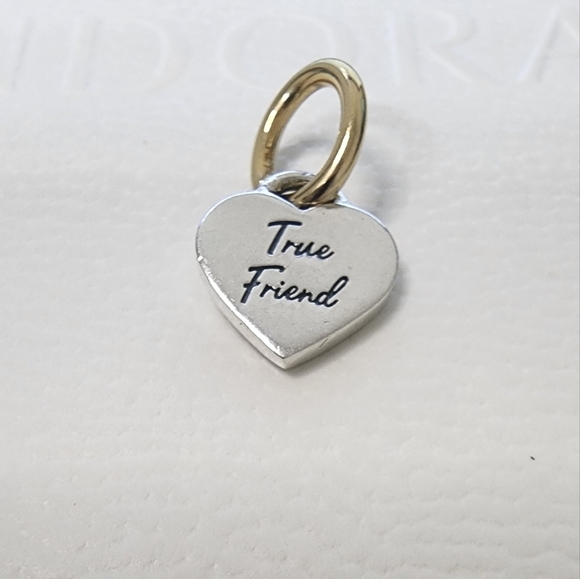 Pandora Two-tone true friend Dangle Charm - Picture 2 of 4